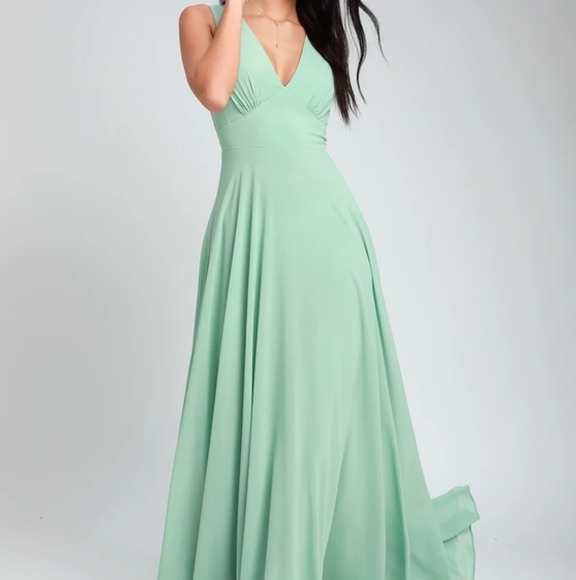 lulus green maxi dress